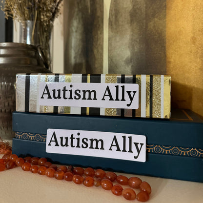 Black & White Autism Ally Statement Sticker