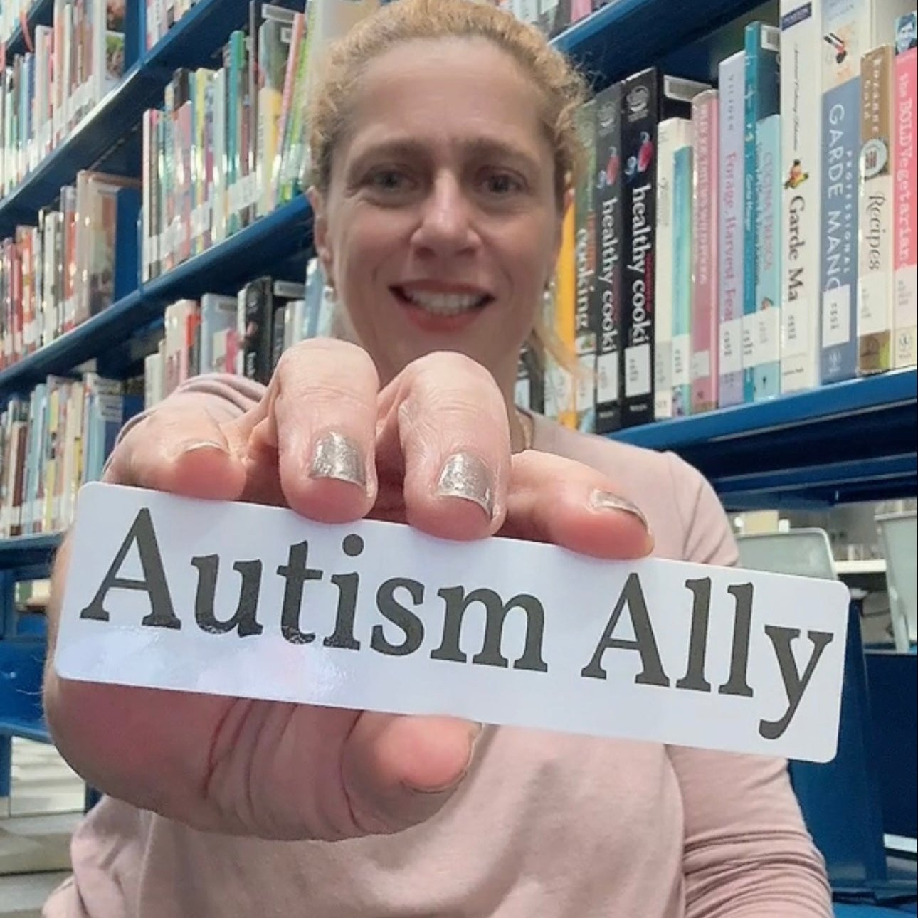 Black & White Autism Ally Statement Sticker