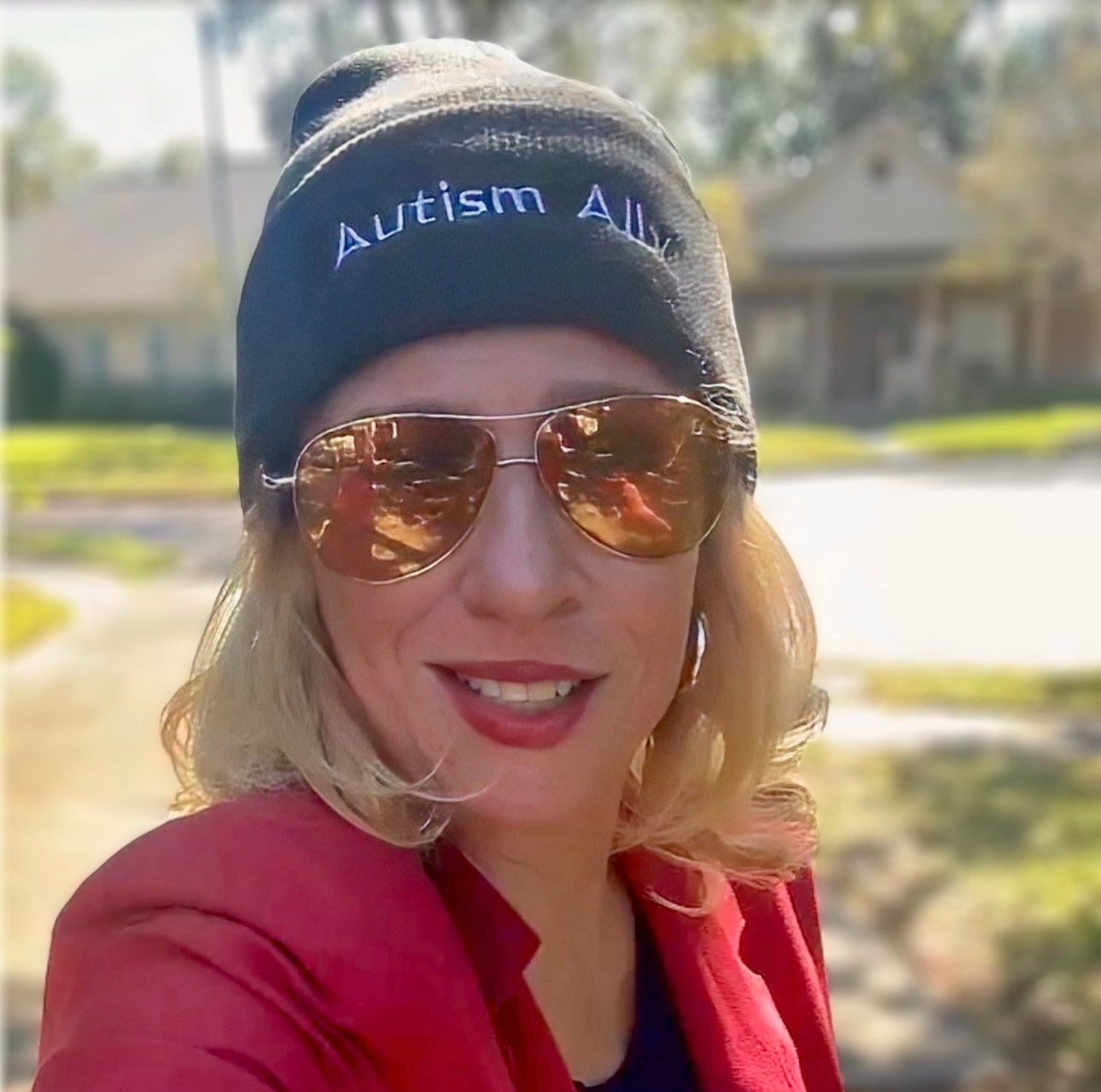 Large Holiday Bundle: 10 Autism Ally beanies & 55 stickers