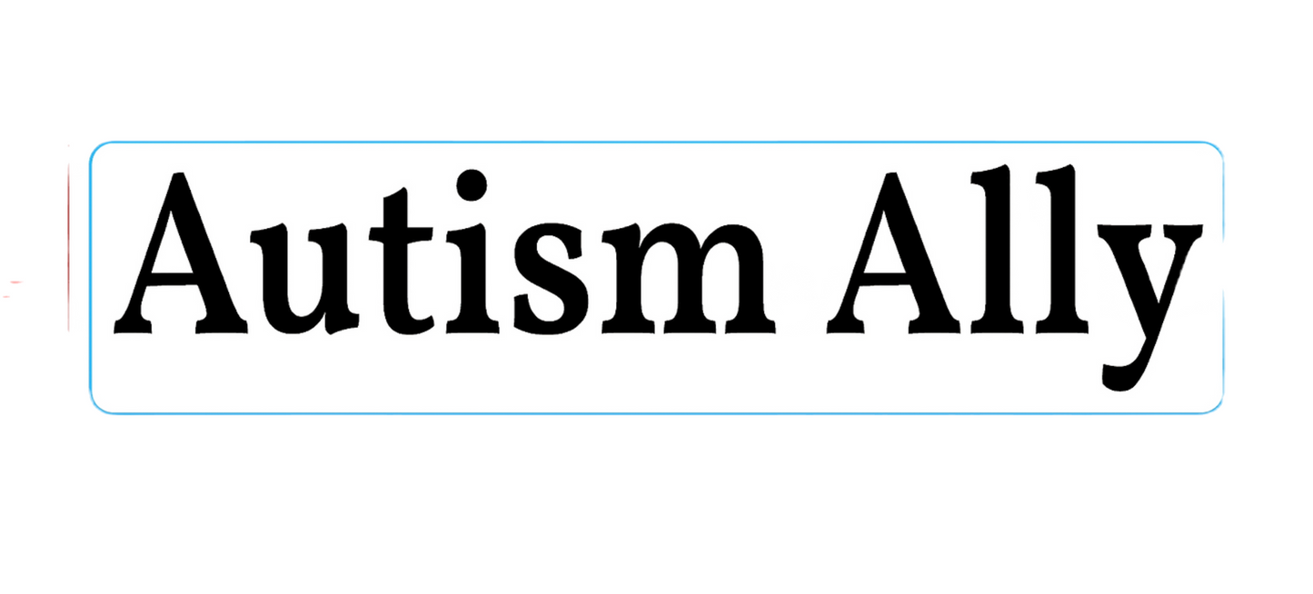 Black & White Autism Ally Statement Sticker