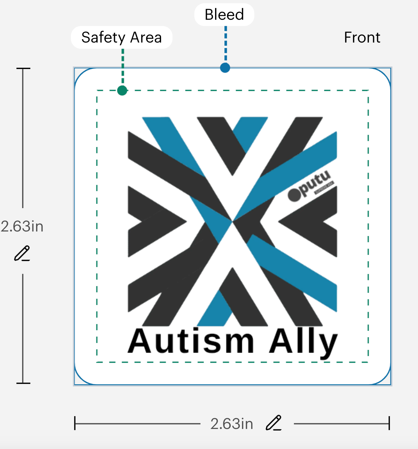 Business Branding Autism Ally Stickers