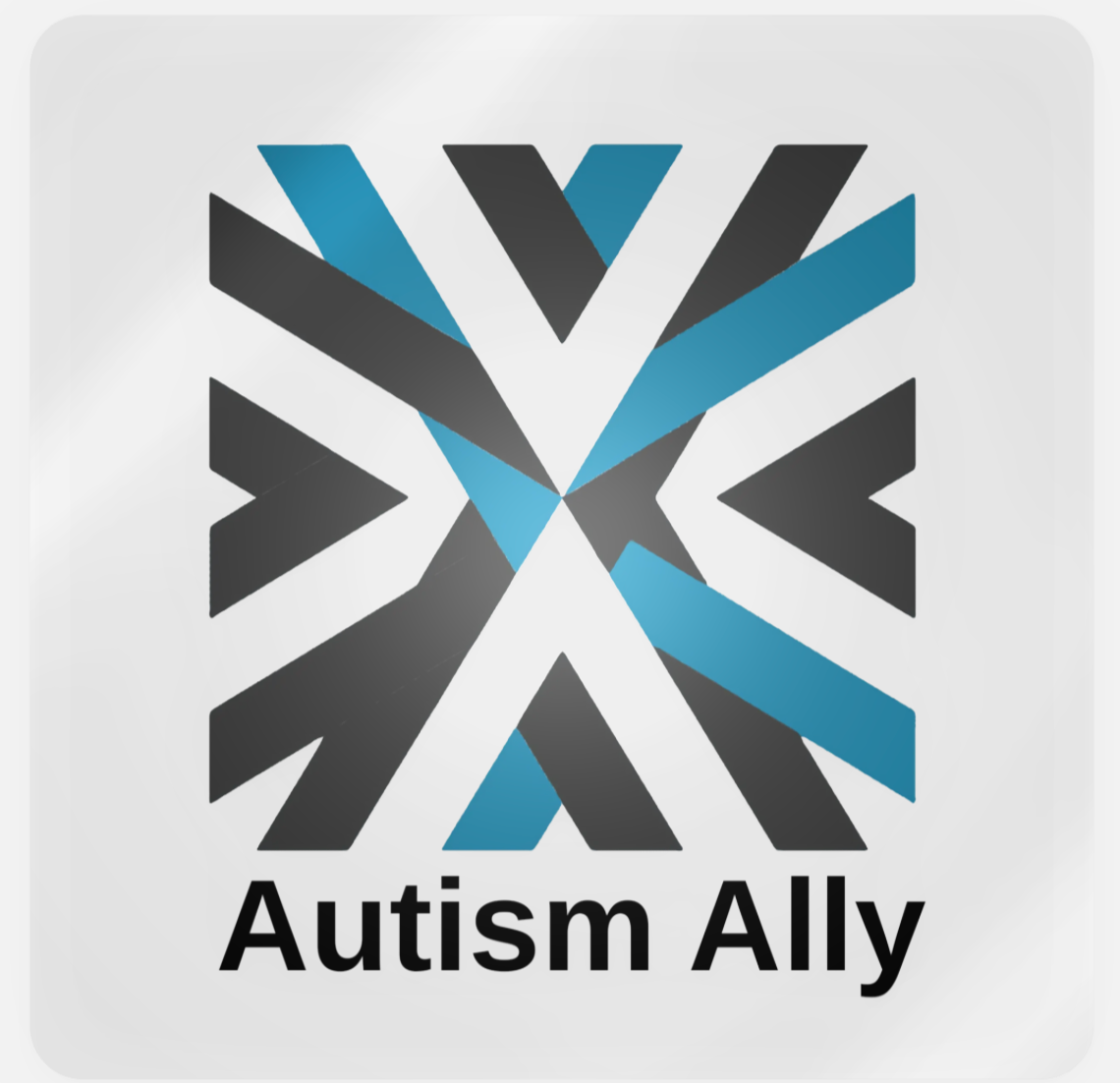 Autism Ally Statement Square Stickers (Pack of 10) - White & Clear