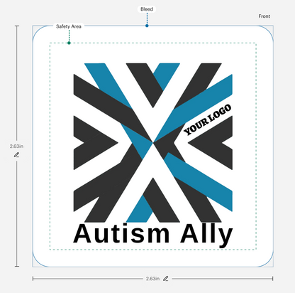 Business Branding Autism Ally Stickers